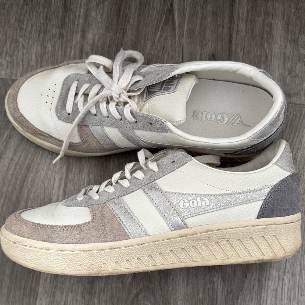 Gola Classic White and Gray Sneakers
